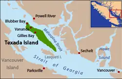 Texada Island (highlighted)