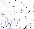 Map showing location of Messier 10