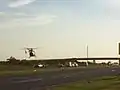 Life Flight lands on scene in western Austin County.