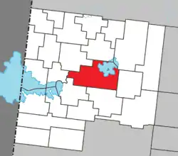 Location within Abitibi-Ouest RCM.