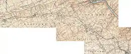 Map of the historic Main Line, circa 1895