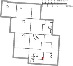 Location of Hemlock in Perry County