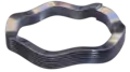 Nested wave spring with six turns
