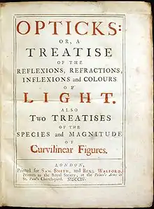 Image 40Newton's Opticks or a treatise of the reflections, refractions, inflections and colours of light (from Scientific Revolution)