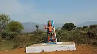 Painted Statue in Poovankurichi near Mela Kulam