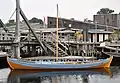 Fullscale navigable reconstructions of original ships are built at Museumsøen.