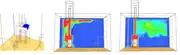 Simulation of a water vapor cloud in a sauna