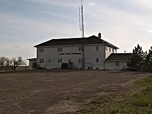 Former Slope County Courthouse in Amidon