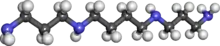 Ball and stick model of spermine