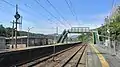A view of the platforms and tracks.