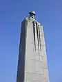 Monument for the World War I soldiers from Canada. The Brooding Soldier in Langemark