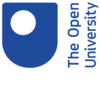 solid blue letter U with a large white spot just offset from the centre lines to upper left