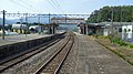 A view of the platforms and tracks.