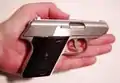 Interarms Walther TPH .22, showing compact size in hand