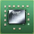 The 90nm XCPU manufactured at 90&nbsp;nm by Chartered in Singapore 2006.