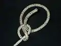 The working end is brought back in through the same eye to form a simple noose thus forming the loop