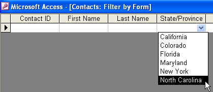 State/Province Dropdown List