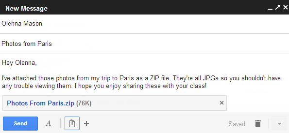 Screenshot of Gmail