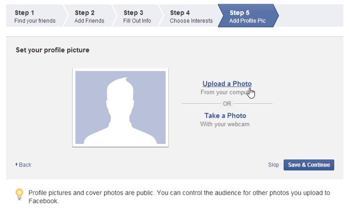 screenshot of Facebook