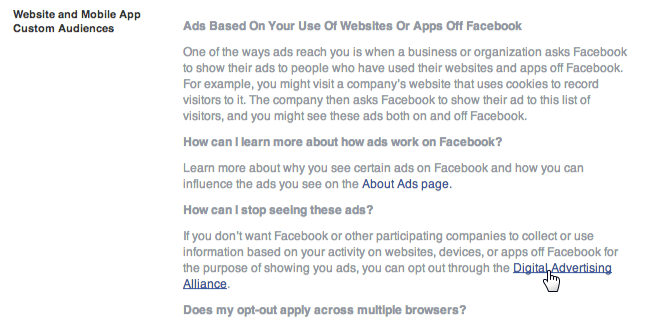 screenshot of Facebook