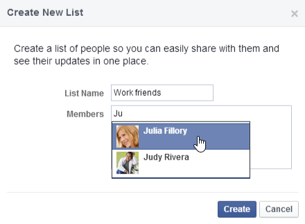 screenshot of Facebook
