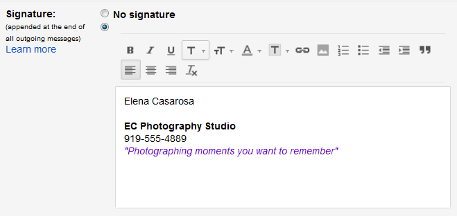 Screenshot of Gmail