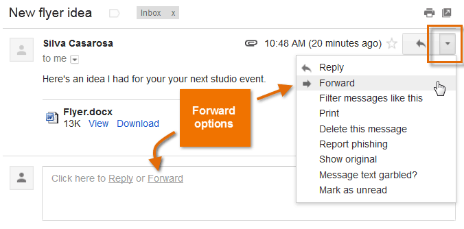 Screenshot of Gmail