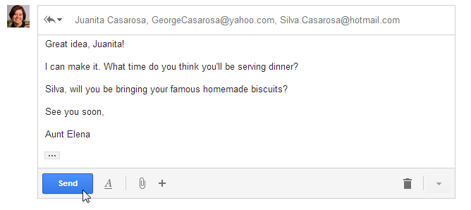 Screenshot of Gmail
