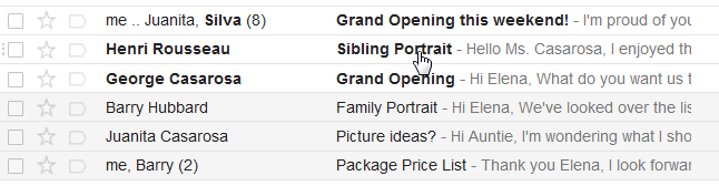 Screenshot of Gmail
