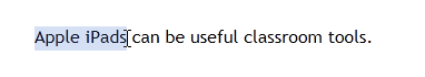 Screenshot of Google Documents
