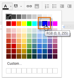 Screenshot of Google Documents