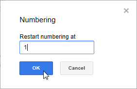 Screenshot of Google Documents