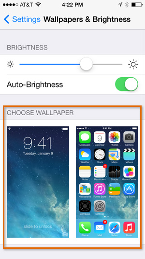 Screenshot of the iPhone