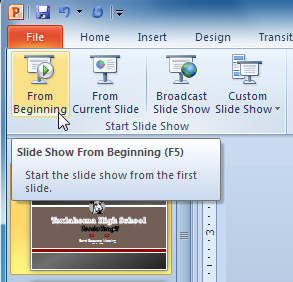 Starting Slide Show