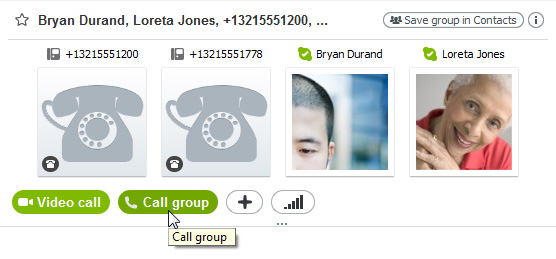 Screenshot of Skype