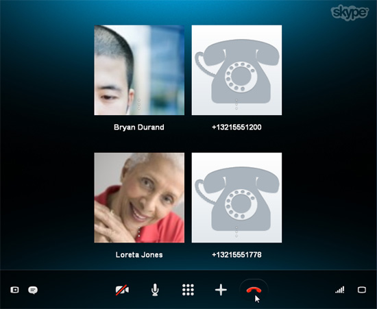 Screenshot of Skype