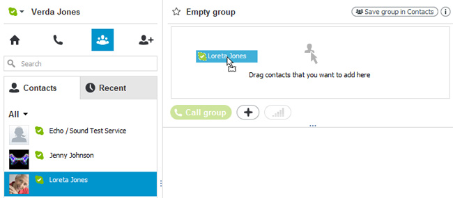 Screenshot of Skype
