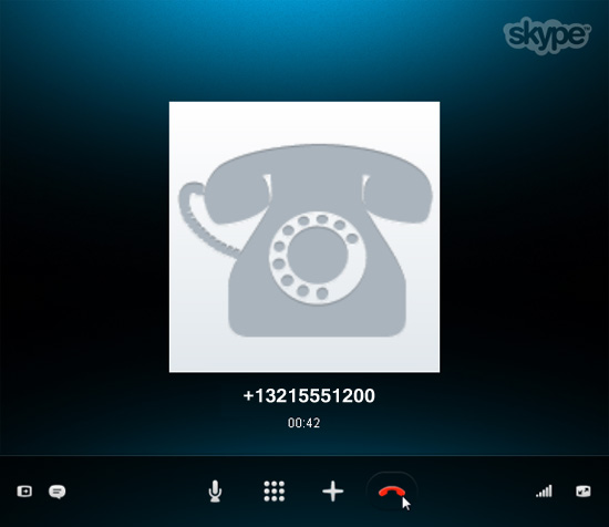 Screenshot of Skype
