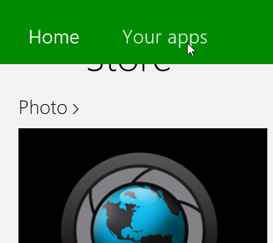 Screenshot of Windows 8