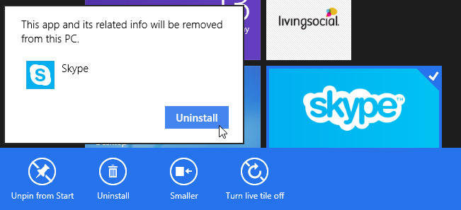 Screenshot of Windows 8