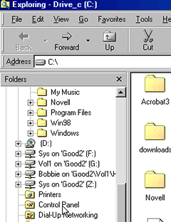 Control Panel
Selected in Windows Explorer