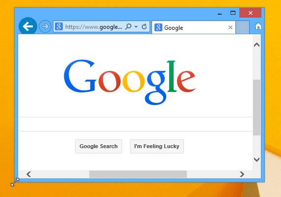 screenshot of Windows 8