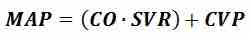 Equation for Mean Arterial Pressure