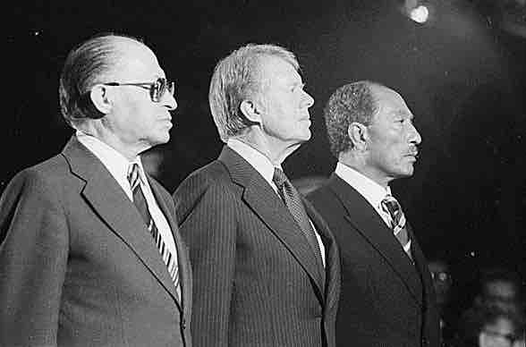Begin, Carter, and Sadat at Camp David (1978), photo by
Bill Fitz-Patrick.