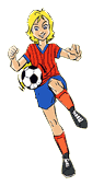 Kristie playing soccer