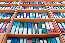 Book shelves.