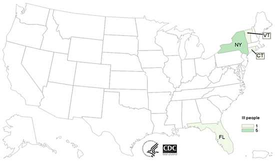 Map of case count, click for more details. 