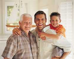 Three males smiling