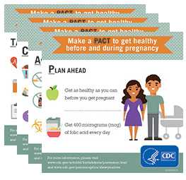 PACT buttons collage: Make a PACT to get healthy before and during pregnancy