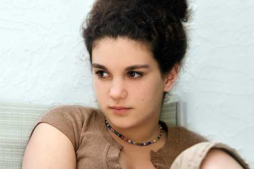 Young woman with dark hair